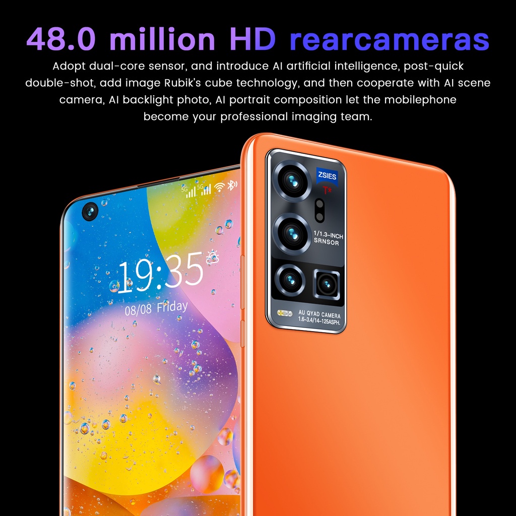 Handphone X70 Pro 5G/4G 7.5 inch [12/512] RAM 12GB ROM 512GB - Real-Time Extreme Night Vision, Ultra-Sensing Gimbal Camera