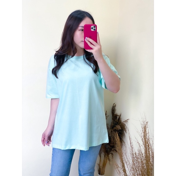 Kaos Polos Wanita Jumbo Baju Polos L XL XXL XXXL Kaos Cewek Lengan Pendek Tshirt Oversize