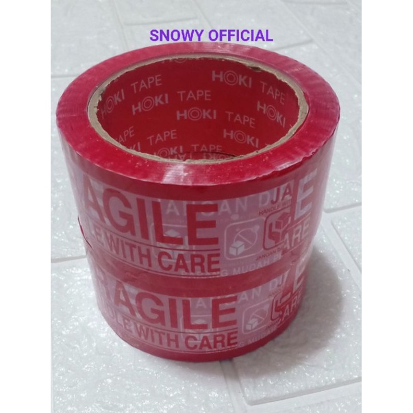 

LAKBAN HOKI TAPE FRAGILE/JANGAN DIBANTING 2 IN 100 YARD