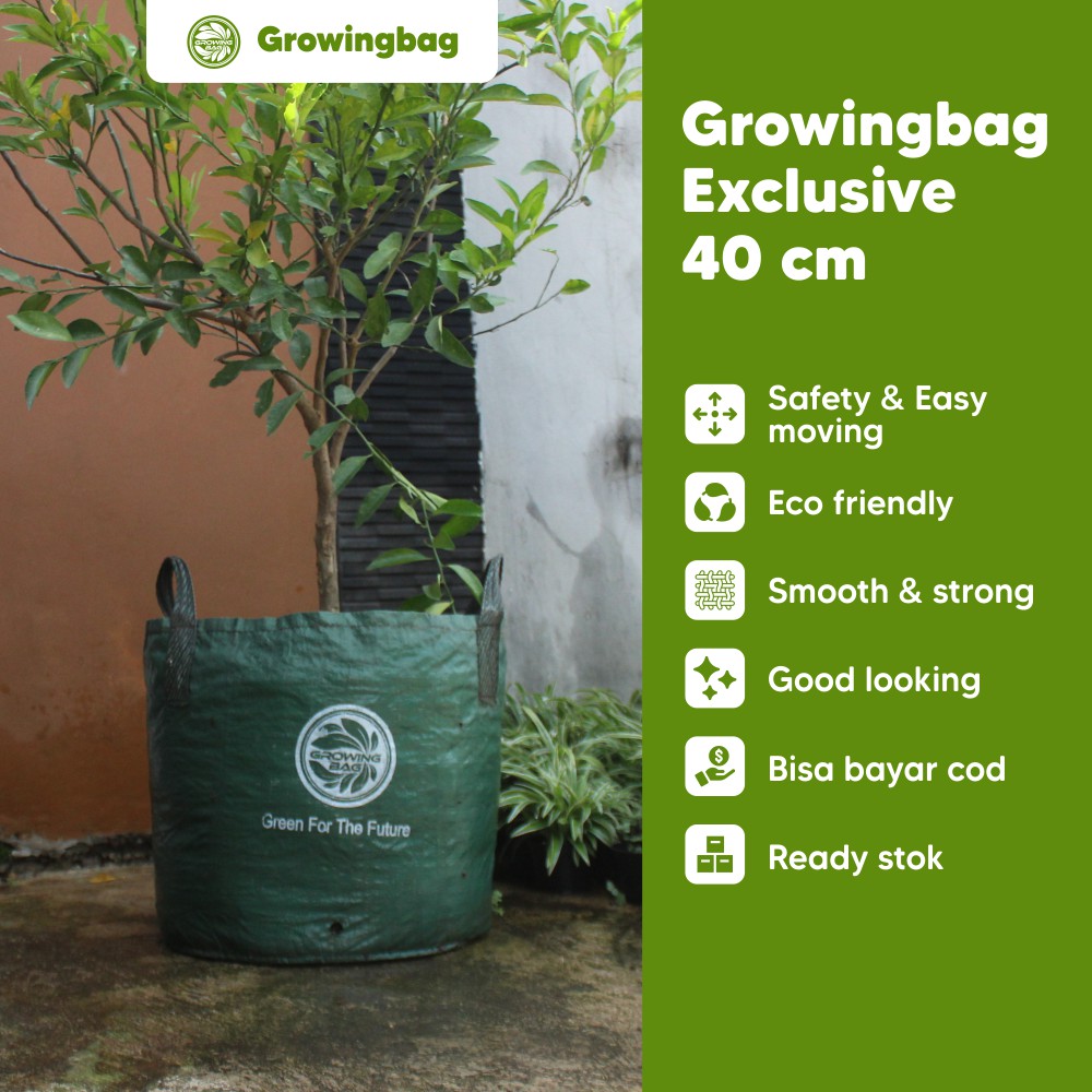 Growing Bag Planter Bag Polybag Pot Grow Garden Tabulampot Kantong Semai Tanaman Buah Bibit Benih St