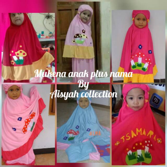 Mukena anak sajadah lucu plus nama S-XXL