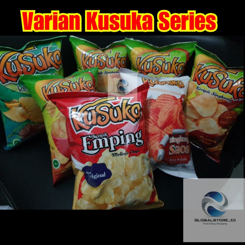 Varian Kusuka keripik singkong 60gr / kusuka talas 68gr / Kusuka keripik emping 40gr