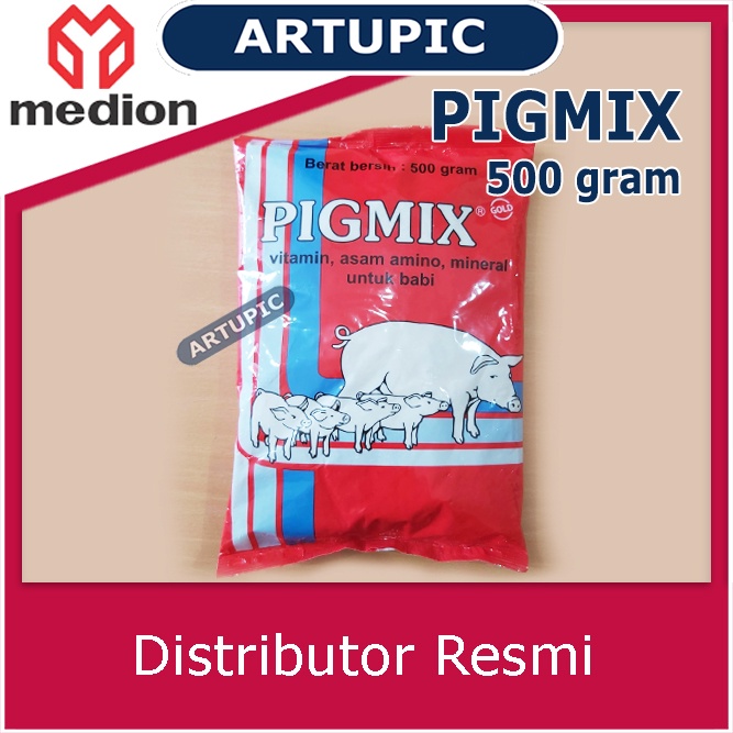 Pigmix 500 Gram Mineral Vitamin Asam Amino Babi Mempercepat Pertumbuhan Memperbaiki Ransum Produksi