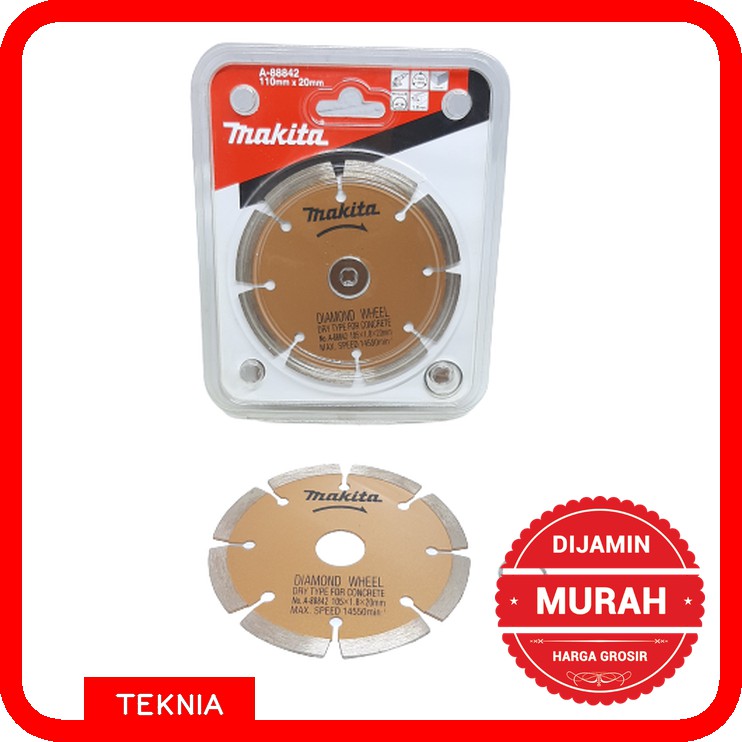 Diamond Wheel Dry 110 mm x 20 mm MAKITA - Mata Pisau Kering Beton