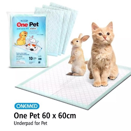 Onepet Onemed Underpad 60x60 cm 10 pcs - Training Perlak Hewan/Anjing/Kucing Per Pack