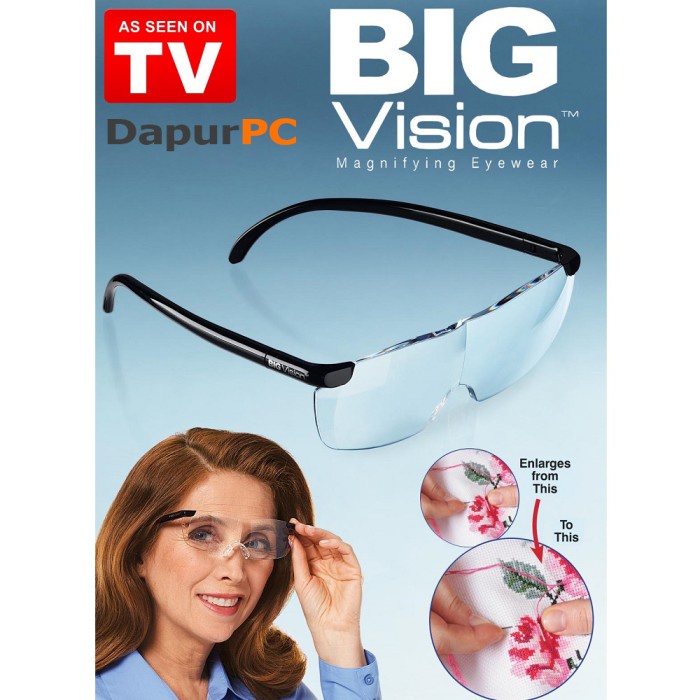 Kacamata Pembesar 160% Big Vision Glasses Magnifier