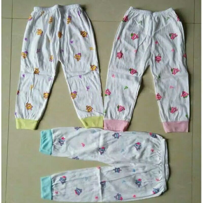 3PC Celana Panjang Bayi Bahan Katun Sunjolly Buka kaki dan Tutup kaki _Celana Panjang Bayi Sunjolly SNI