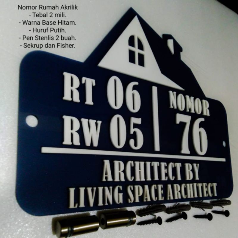 Custom Nomor Rumah Acrylic (Nomer Rumah Akrilik Murah|Nomor Rumah Akrilik)NOMOR RUMAH CUSTOM