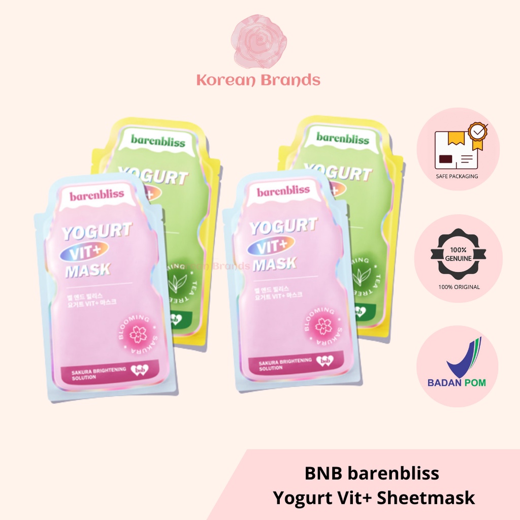 BNB barenbliss Yogurt Vit+ Sheetmask - Calming Sheet Mask 25ml Masker