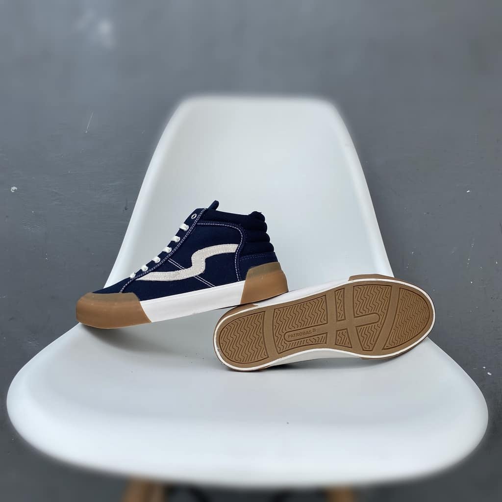 Patrobas Cloud High Navy Original Sepatu Petrobas Biru Navy