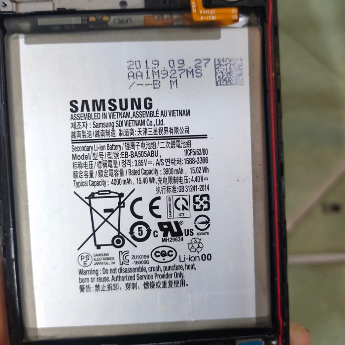 baterai samsung a30s original battery samsung a30s original