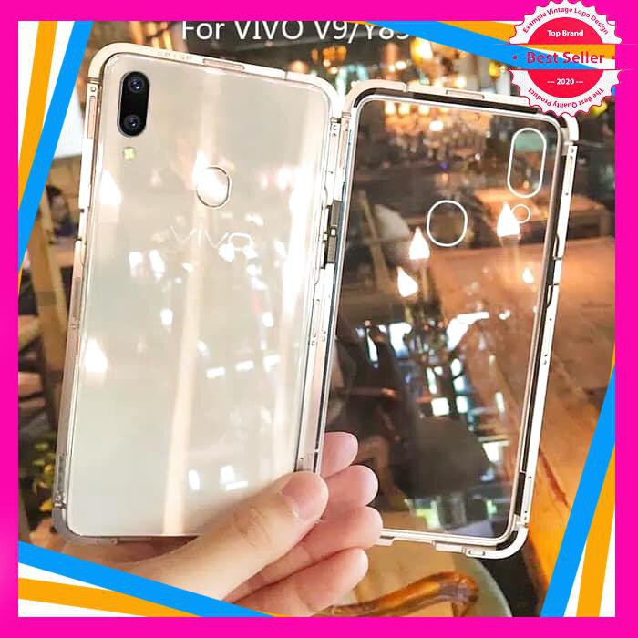 SAMSUNG A71 CASE 2IN1 MAGNETIC GLASS 360 CASE GLASS FULL COVER