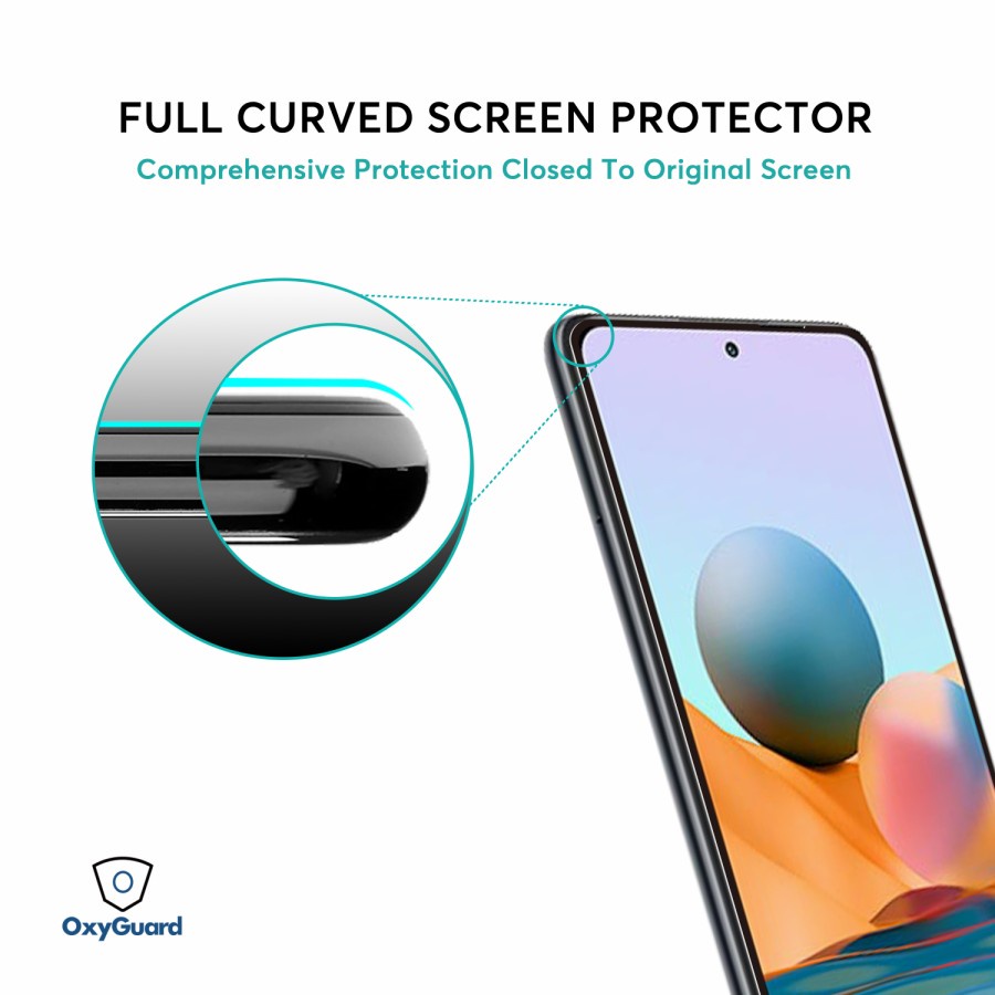 Tempered Glass Full Cover Xiaomi Redmi Note 10 Pro Oxyguard Original