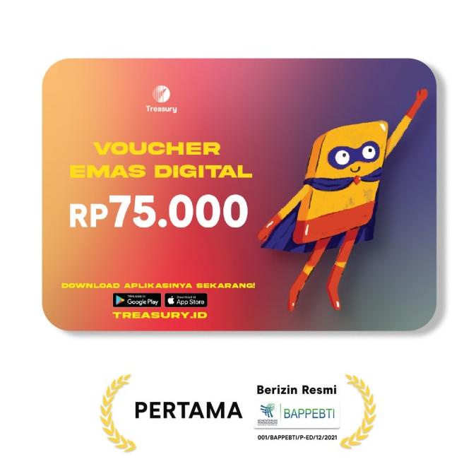 Voucher Emas Fisik Treasury Rp75.000