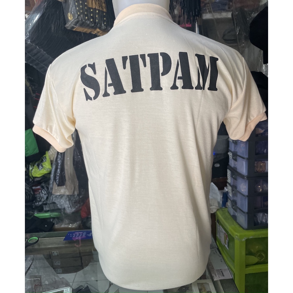 Kaos Satpam Cream - Kaos Security Terbaru 2022 - Kaos Satpam 2022