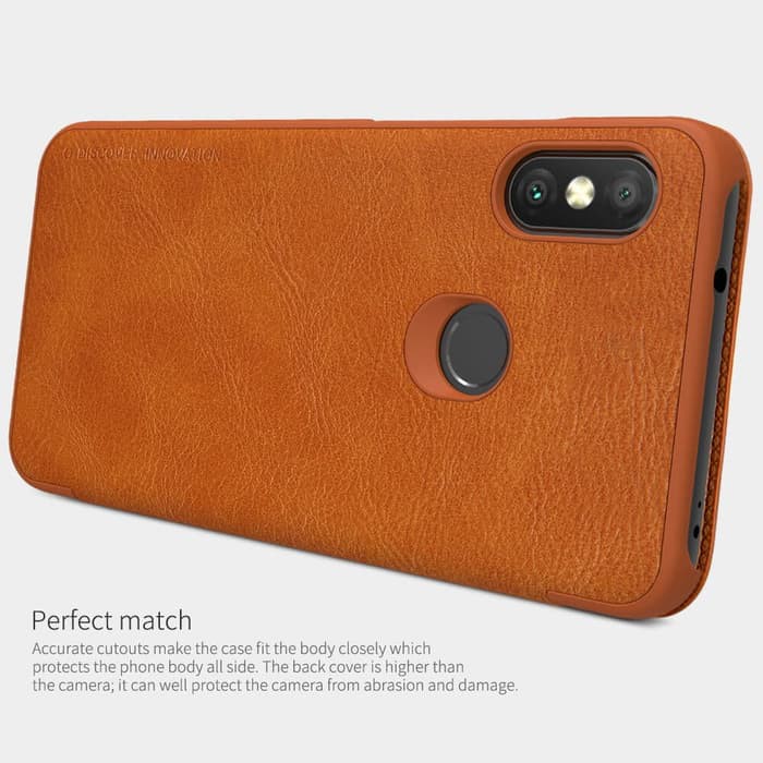 Flip Cover Xiaomi Redmi 6 Pro Nillkin Qin Leather Flip Hard Case Original