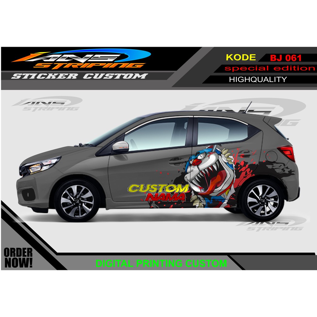 STIKER VARIASI HONDA BRIO / PROMO STIKER MOBIL AGYA AYLA / STICKER HONDA JAZZ / STICKER DECAL MOBIL