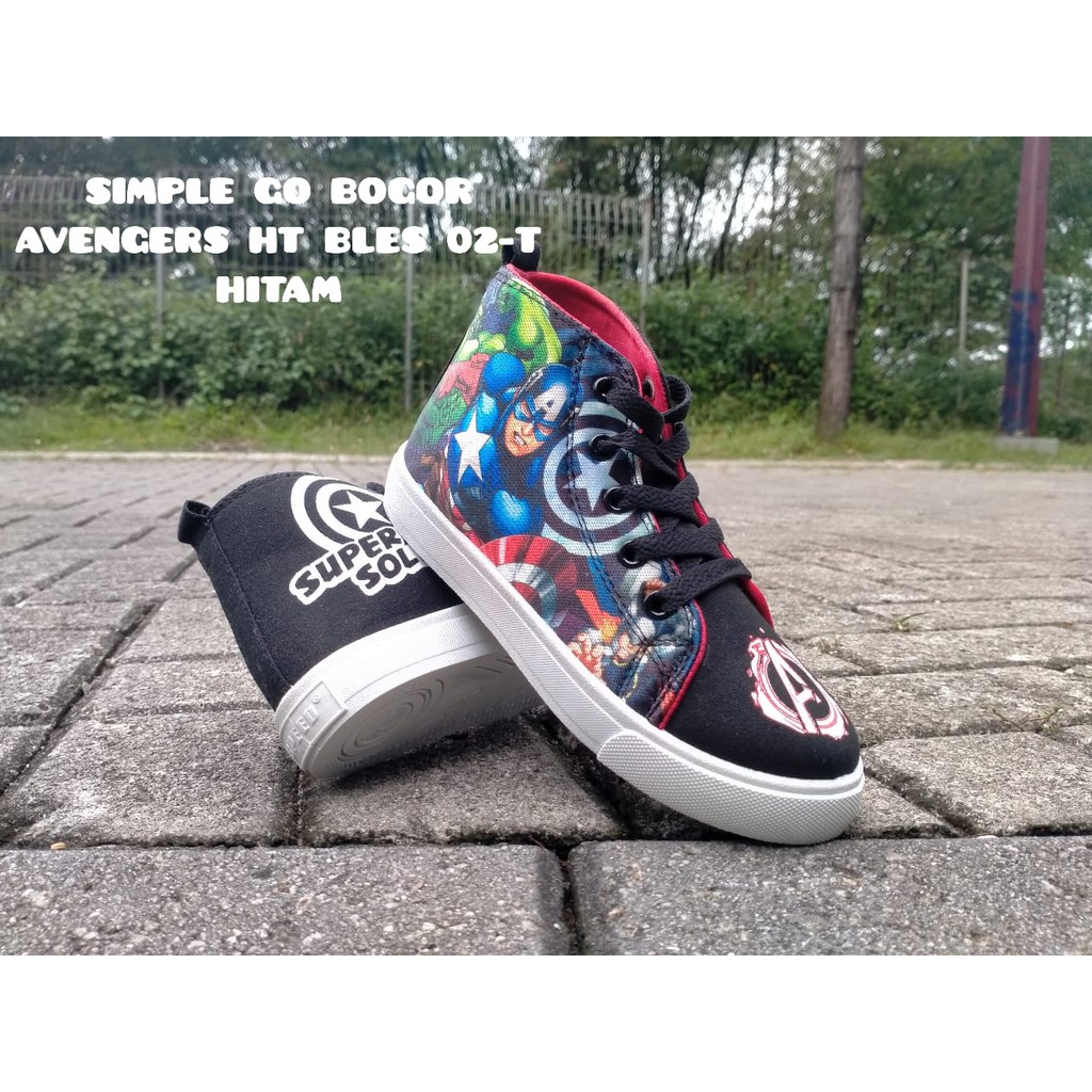 SEPATU ANAK TK-SD GAMBAR AVENGERS TERBARU SIZE 32-35