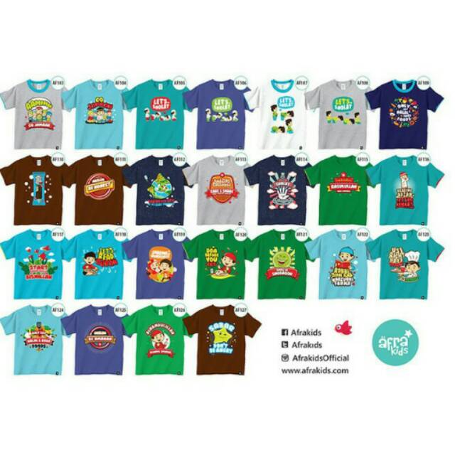 Kaos anak lengan pendek muslim afrakids