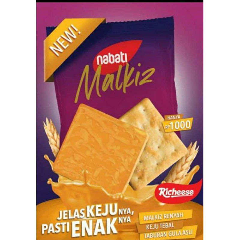 Nabati Malkiz keju 1 pack isi 10pcs + gratis 2 pcs