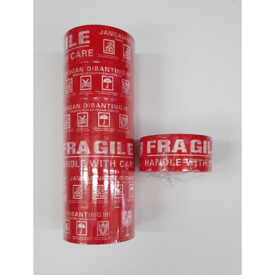 

LAKBAN FRAGILE MERAH 2 INCH | PLAKBAN PACKING