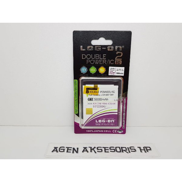 Baterai Zenfone 3 Max 5.5 inchi Batre Asus ZC553KL XOODDB Battery LOG-ON Double Power 2 IC 5000mAh