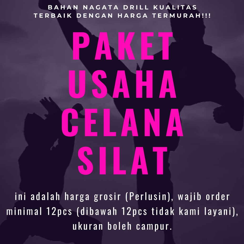 Paket Usaha Celana Silat Khusus Grosir 12 pcs
