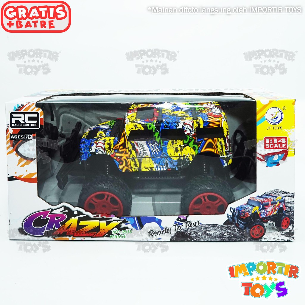 Mobil Remote Control Mainan Jumbo Off-Road Motif Graffiti Keren