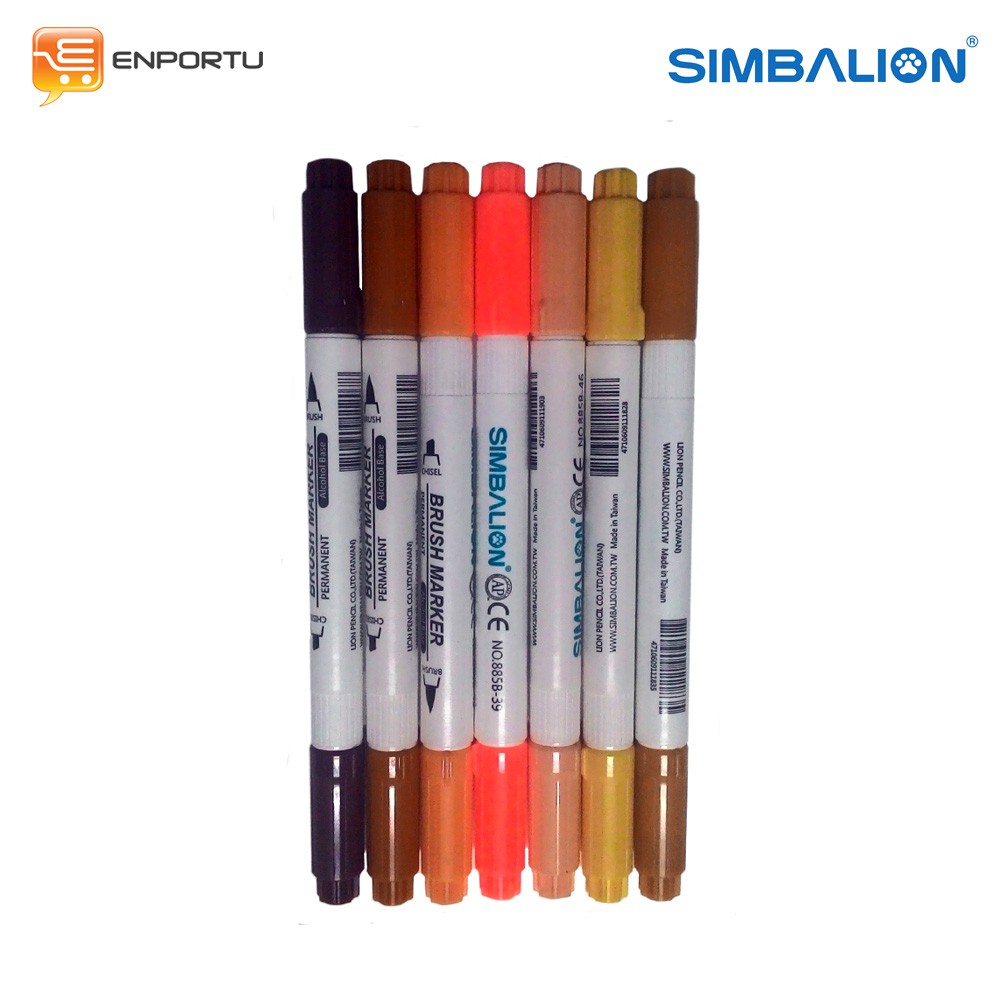 

Simbalion Brush Marker Skin Tones Complete Set - Spidol