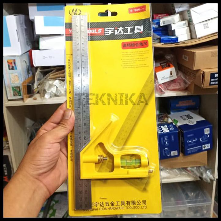 

PENGGARIS SIKU KOMBINASI WATERPASS SIKU TUKANG SUDUT 30CM - YUDATOOLS