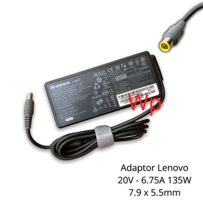 Adaptor Charger Lenovo Thinkpad W510 20V 6.75A Jarum 7.9x5.5mm (135W)