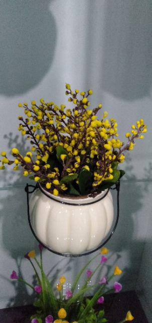 Rangkaian Bunga Artificial Bunga Putik Foam Vas Unik Bunga Hias Tanaman Tiruan - Vbk12