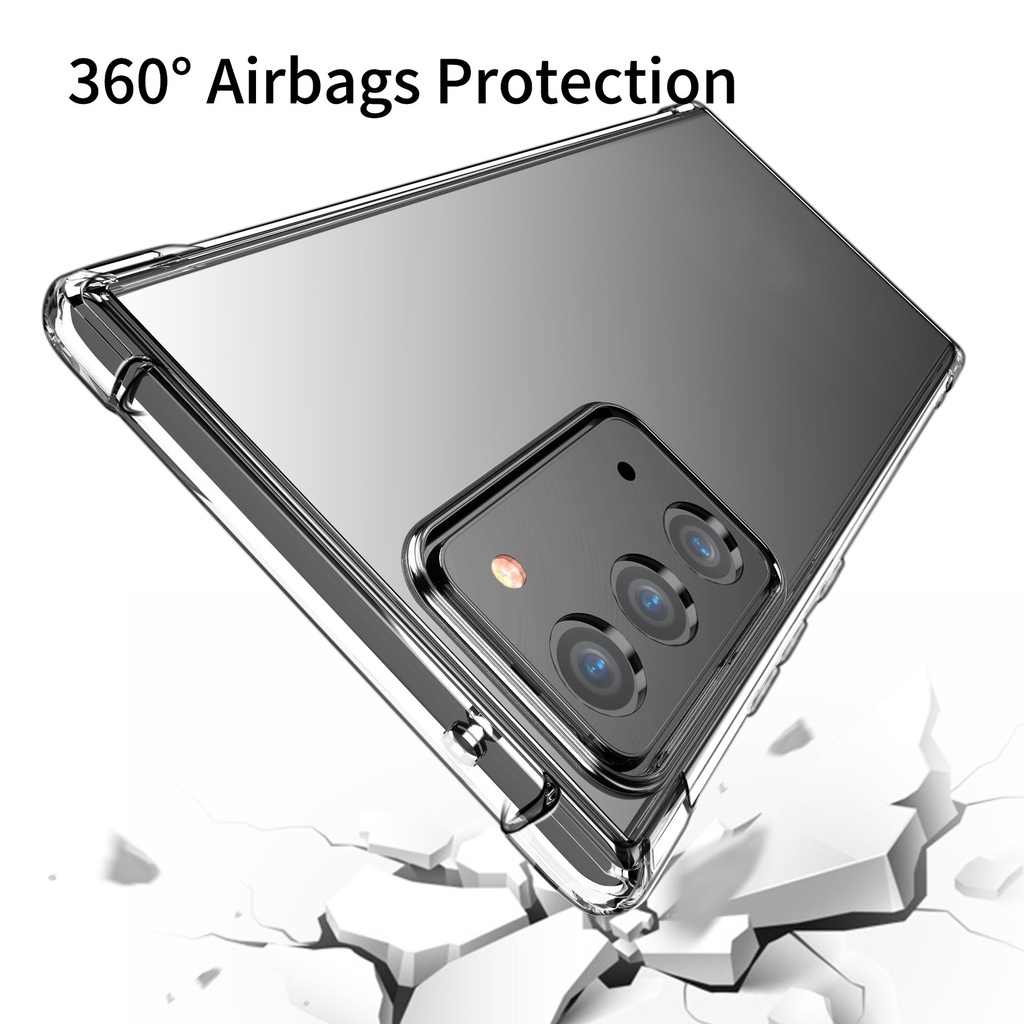 Four Corners Airbag Shockproof Transparent TPU Case Protective Silicone Cover Galaxy Note 20/20 Ultra