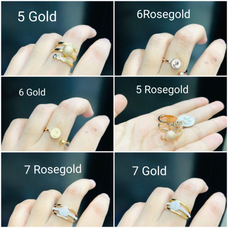 Cincin Titanium Fashion Wanita Model Terbaru /Terlaris