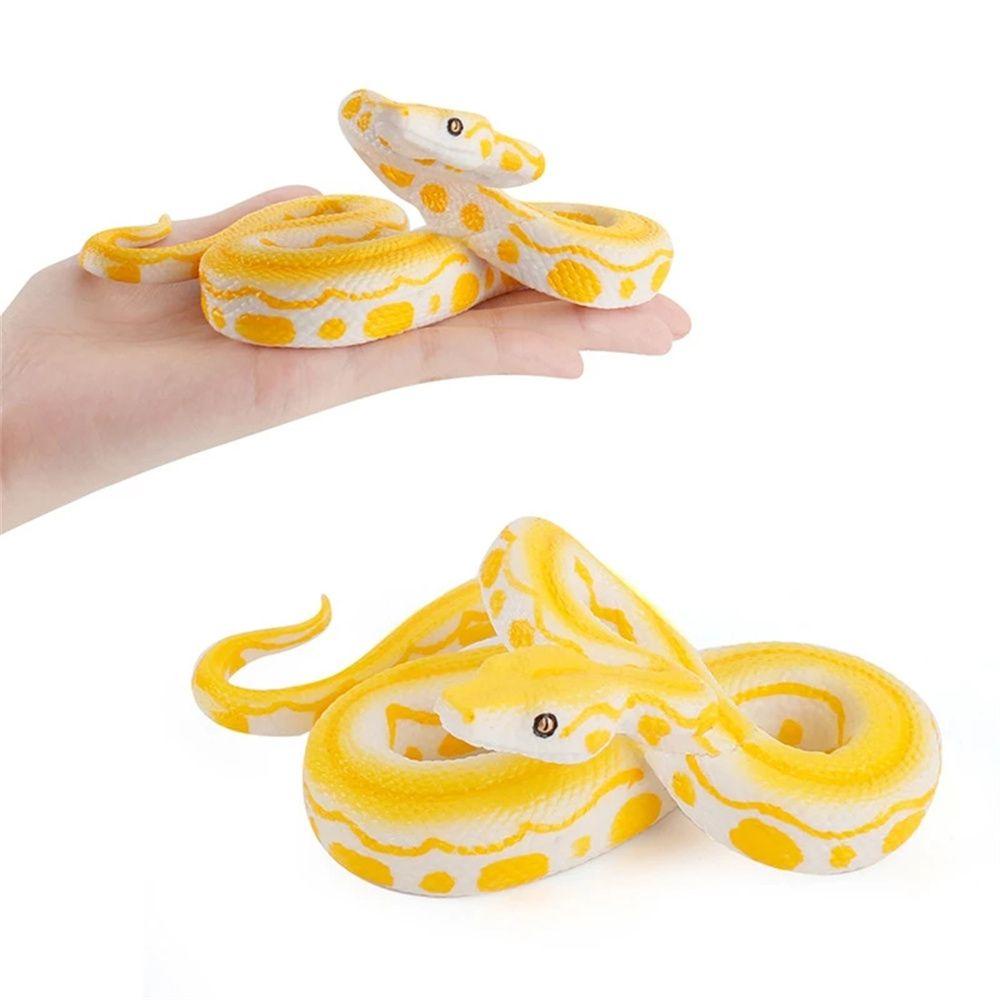Lanfy Mainan Ular Koleksi Hadiah Mainan Halloween Model Python Liar Ukuran Besar Model Hewan Mainan Model Python