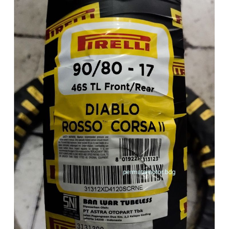Ban Pirelli 90/80 17 Diablo Rosso Corsa II