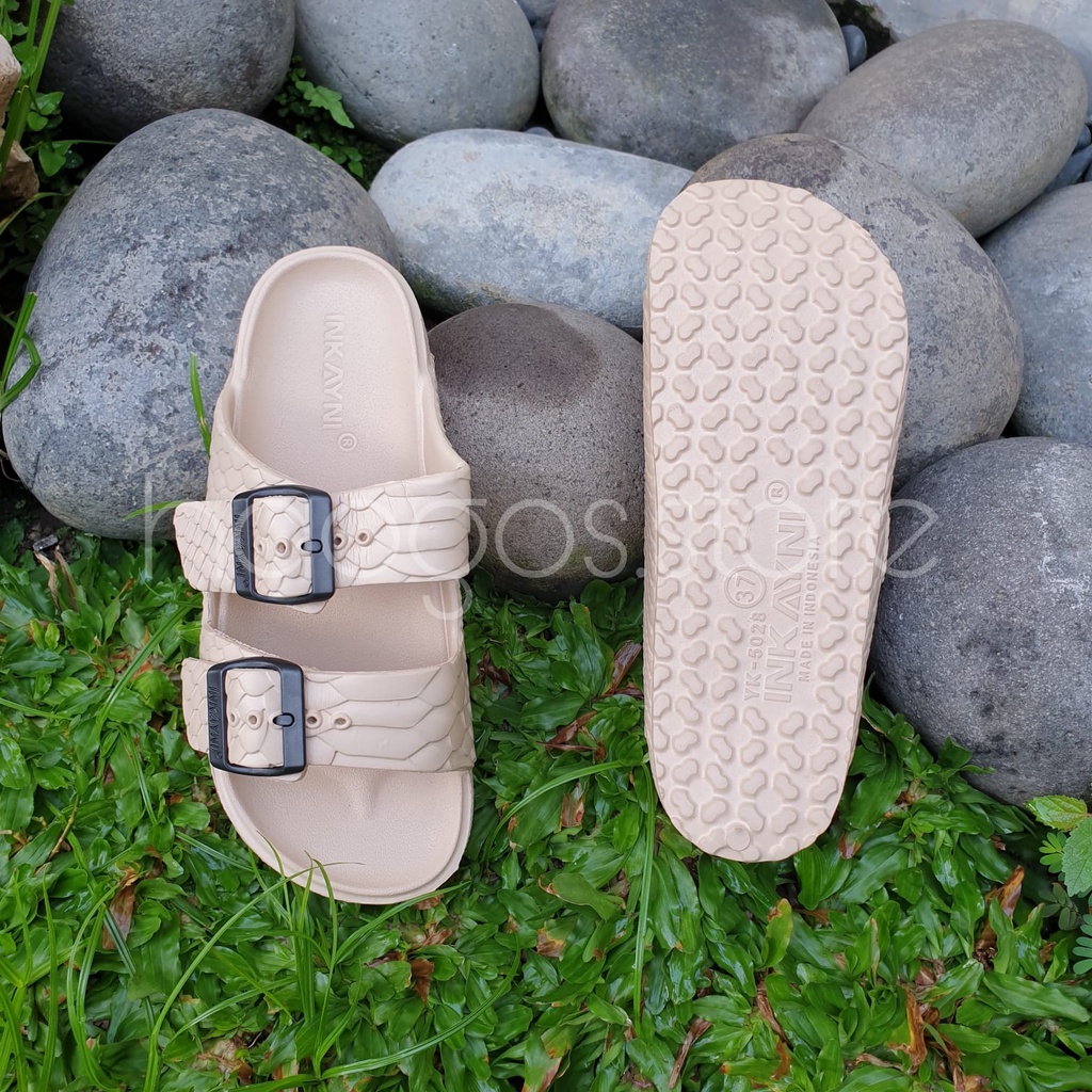 Sandal Slop phylon EVA Ban 2 Gesper Adjustable motif Scales Cantik Mewah Sporty yk 5028 36-40