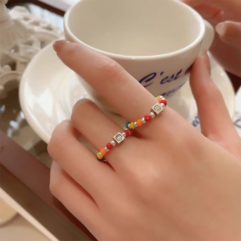 Perhiasan Cincin Alloy Lapis Silver Desain Bunga Matahari Salib Hati Untuk Wanita