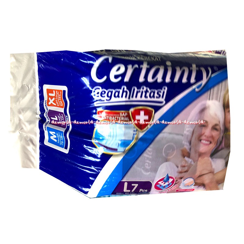 Certainty L 7 Popok Perekat Cegah Iritasi Antibacterial Certainti L7 Popok Dewasa Orang Tua Diapers Anti Bakteri Diaper Certainly