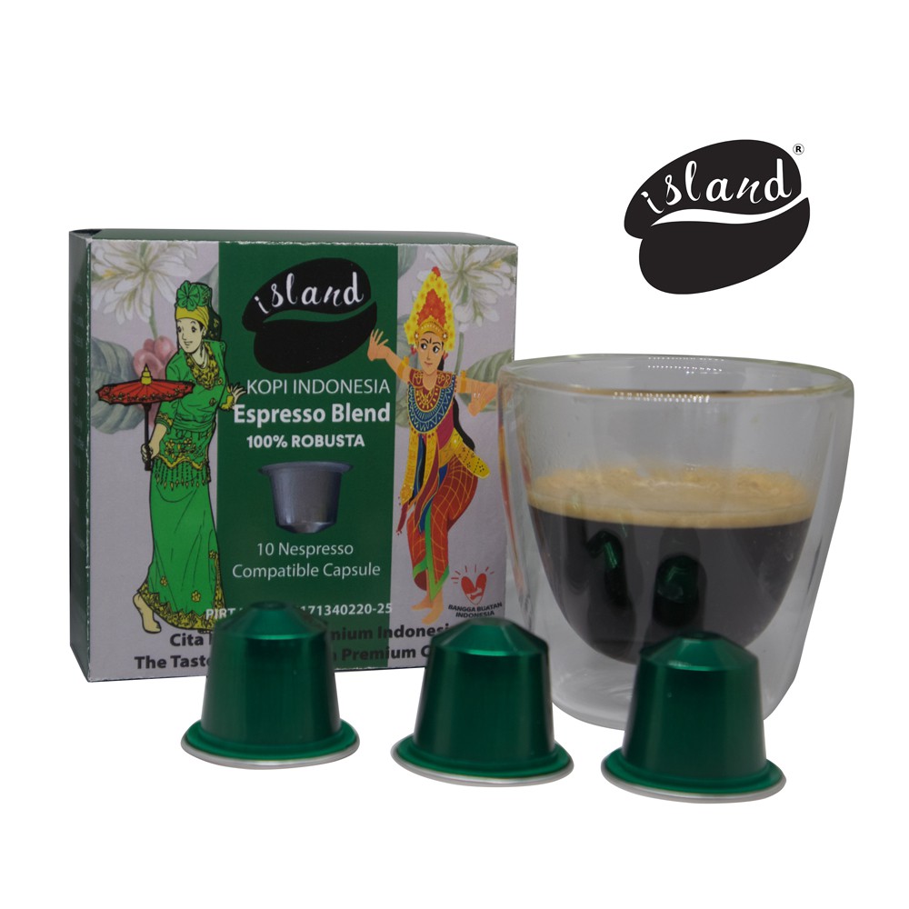

Island Coffee Indonesia Kapsul kopi Espresso Blend Nespresso Compatible