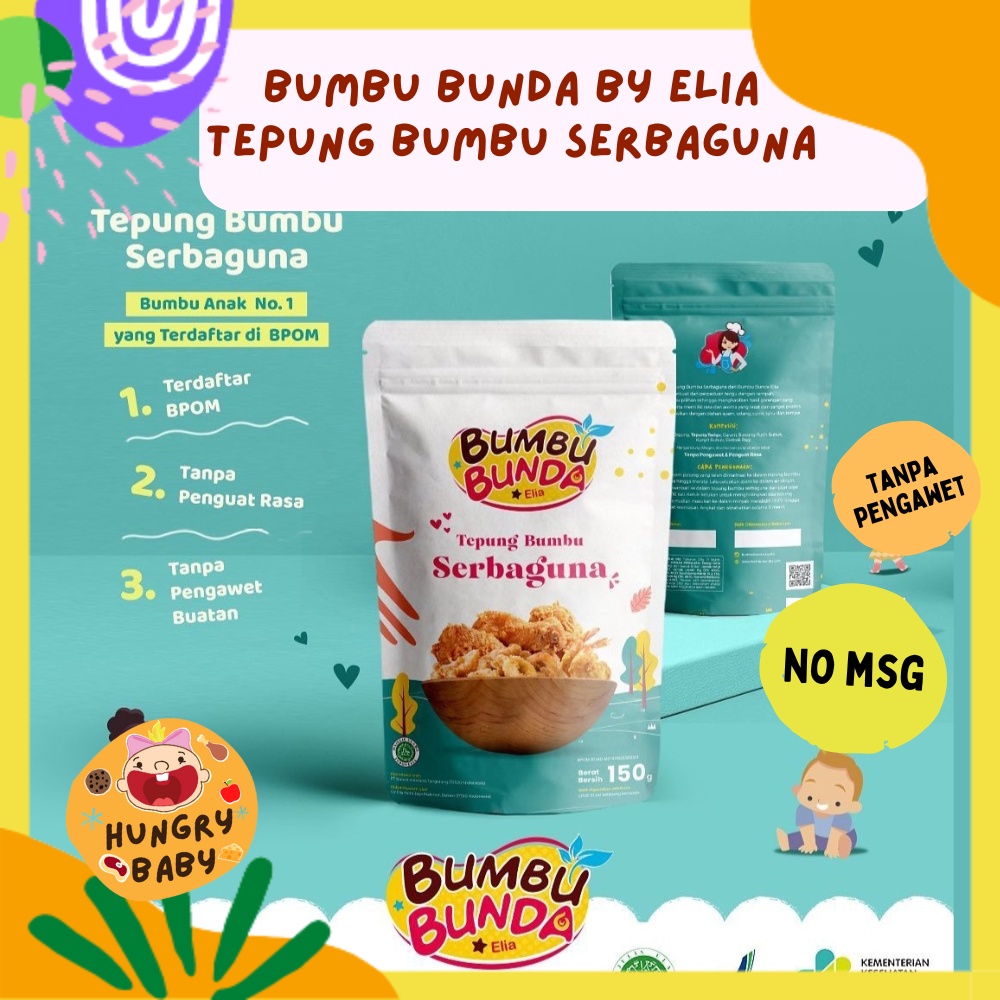 Tepung Bumbu Serbaguna Bumbu Bunda by Elia / Tepung Crispy Non MSG No Pengawet / Tepung MPASI / Flour