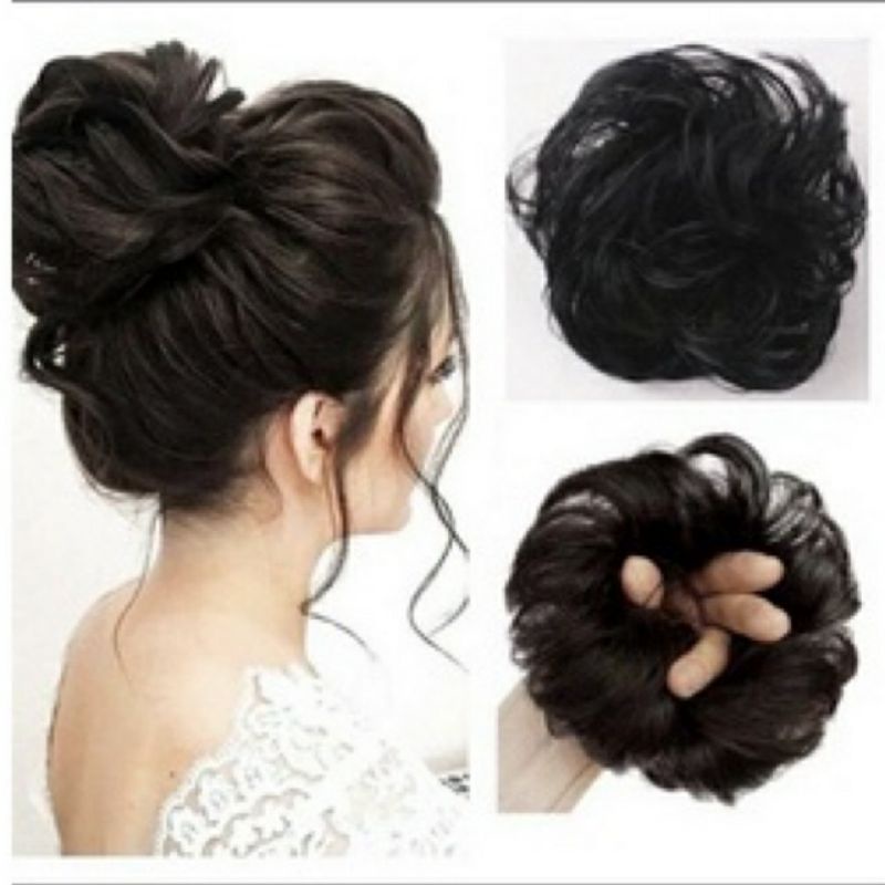 Karet Rambut Ulir / Ikat Rambut Palsu / Rambut Hairdo