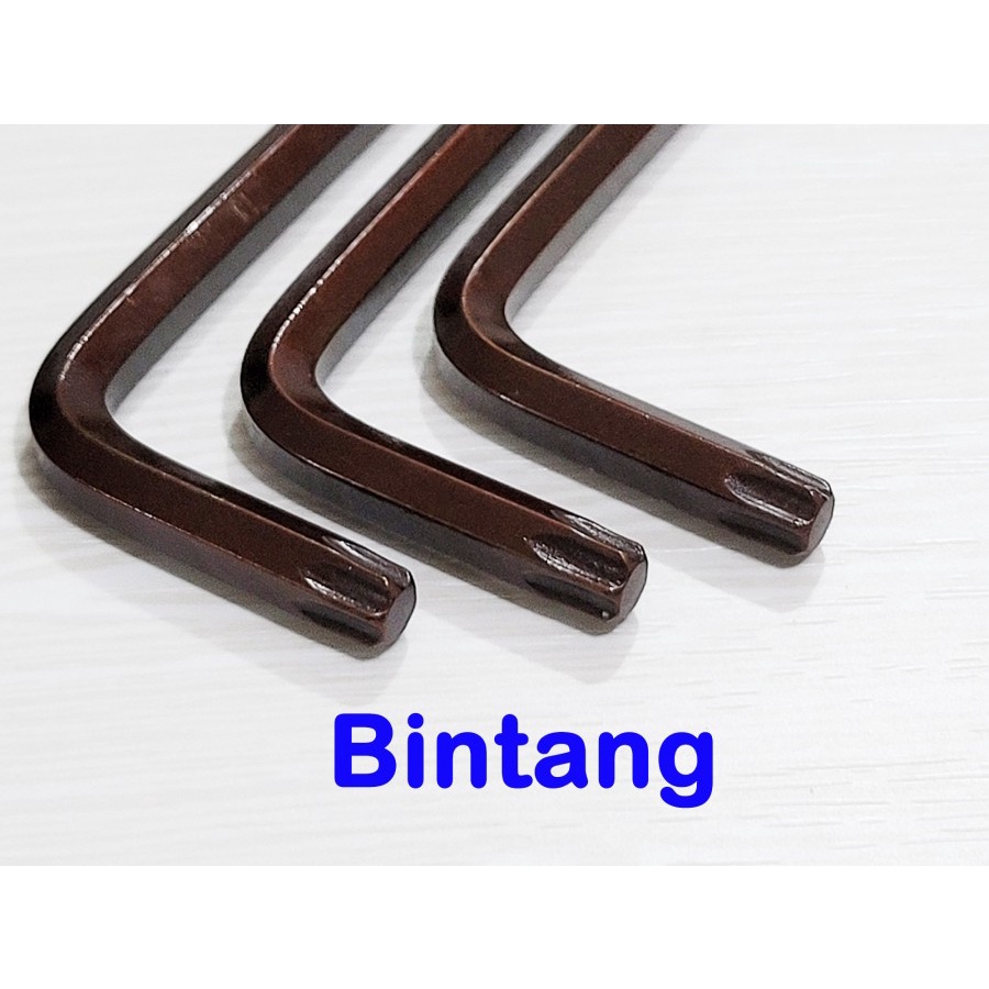 T45 KUNCI L BINTANG EXTRA PANJANG magnet tanpa lubang LIPPRO 163-T45