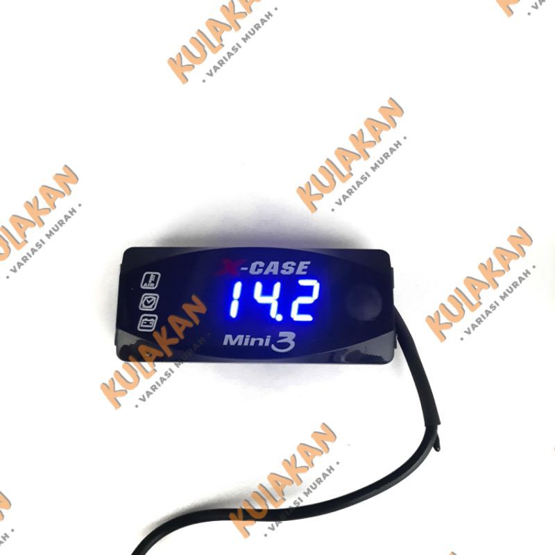 Voltmeter Aki Jam Digital Temperatur Suhu 3 In 1 Voltmeter 3 Fungsi Motor Mobil