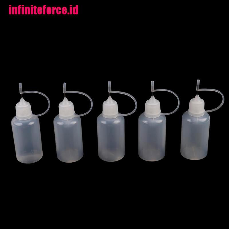 5Pcs 30ml plastic DIY paper quilling glue applicator needle squeeze bottle