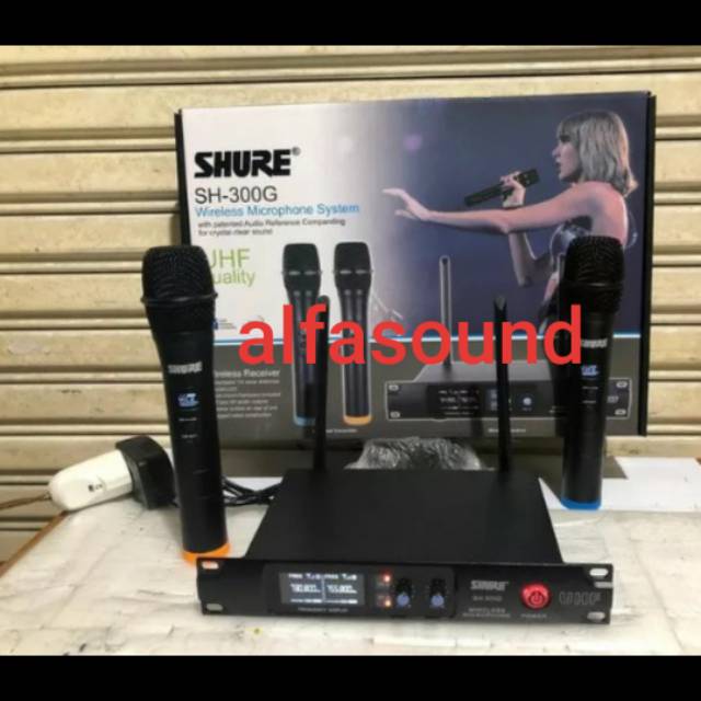 MIC WIRELESS SHURE SH 300G MICROPHONE SHURE SH300G SH 300 G HANDHELD
