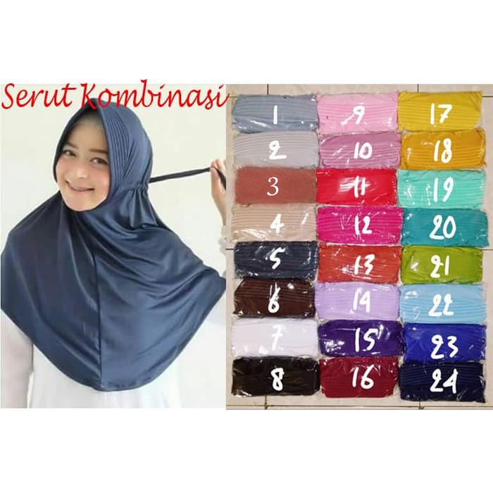 JILBAB SERUT JOKOWI REMAJA INSTAN ADIBA  / HIJAB INSTAN SERUT / KHIMAR INSTAN LYCRA