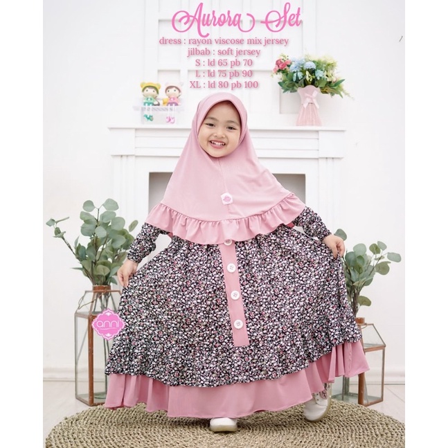 AURORA SET GAMIS ANAK STELAS GAMIS ANAK MUSLIM
