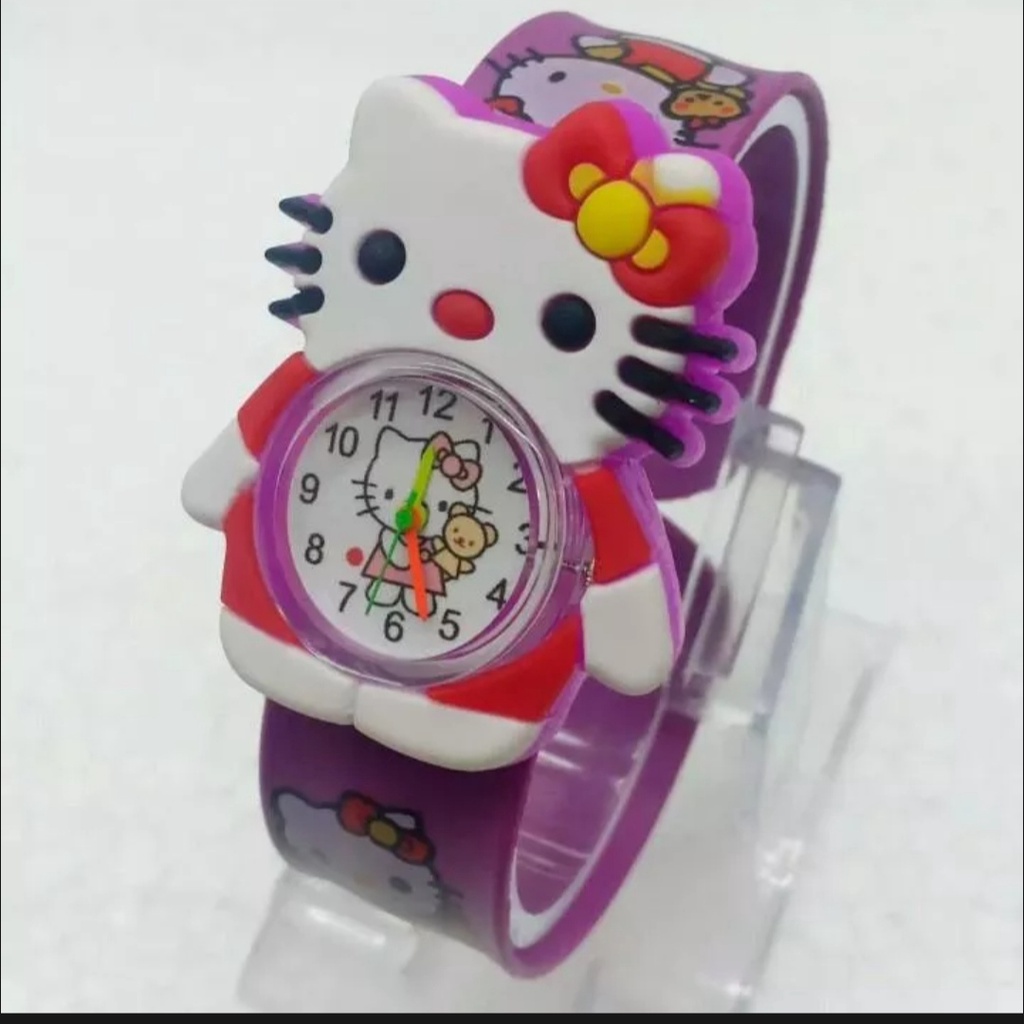 Jam Perempuan Jam Tangan Anak Jam Tangan Anak Cewek Jam Tangan Hello Kitty Tali Rubber