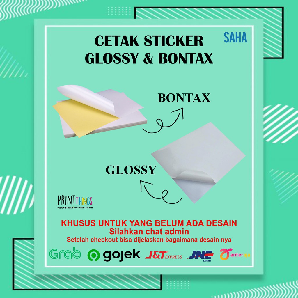 

Cetak Sticker Glossy & Bontax